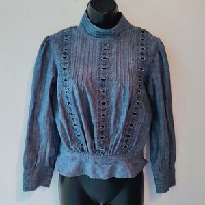 Citizens Of Humanity Josie M Denim Long Sleeve Top